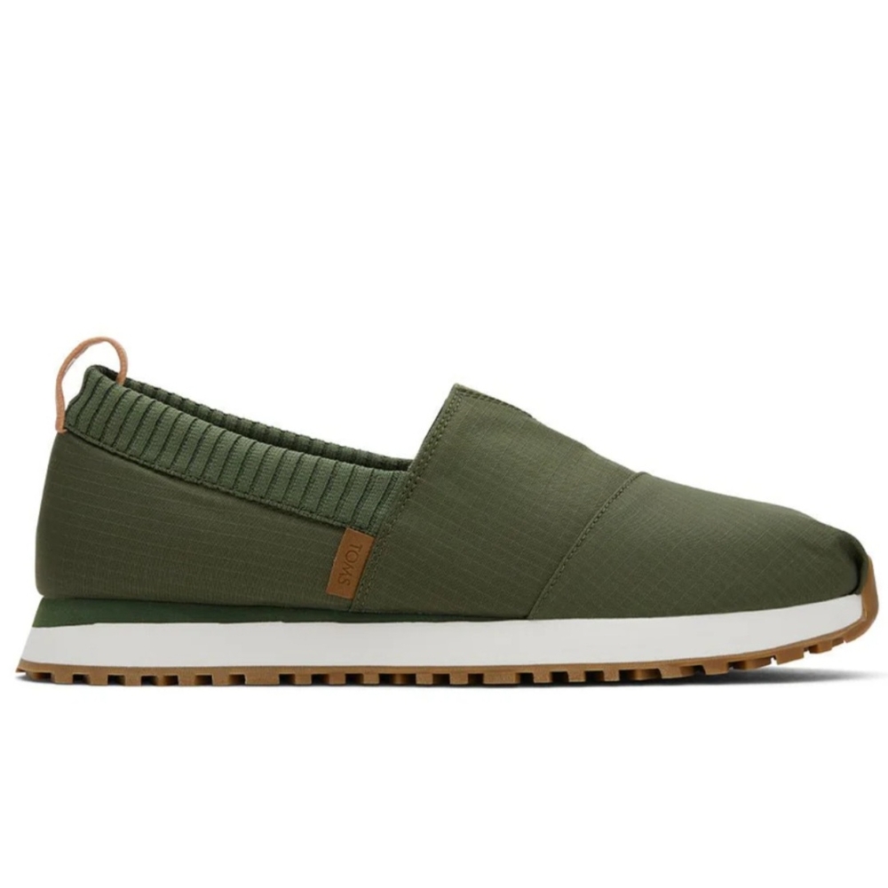 Toms Green Loafers Slip-On Shoes Minimalist Design